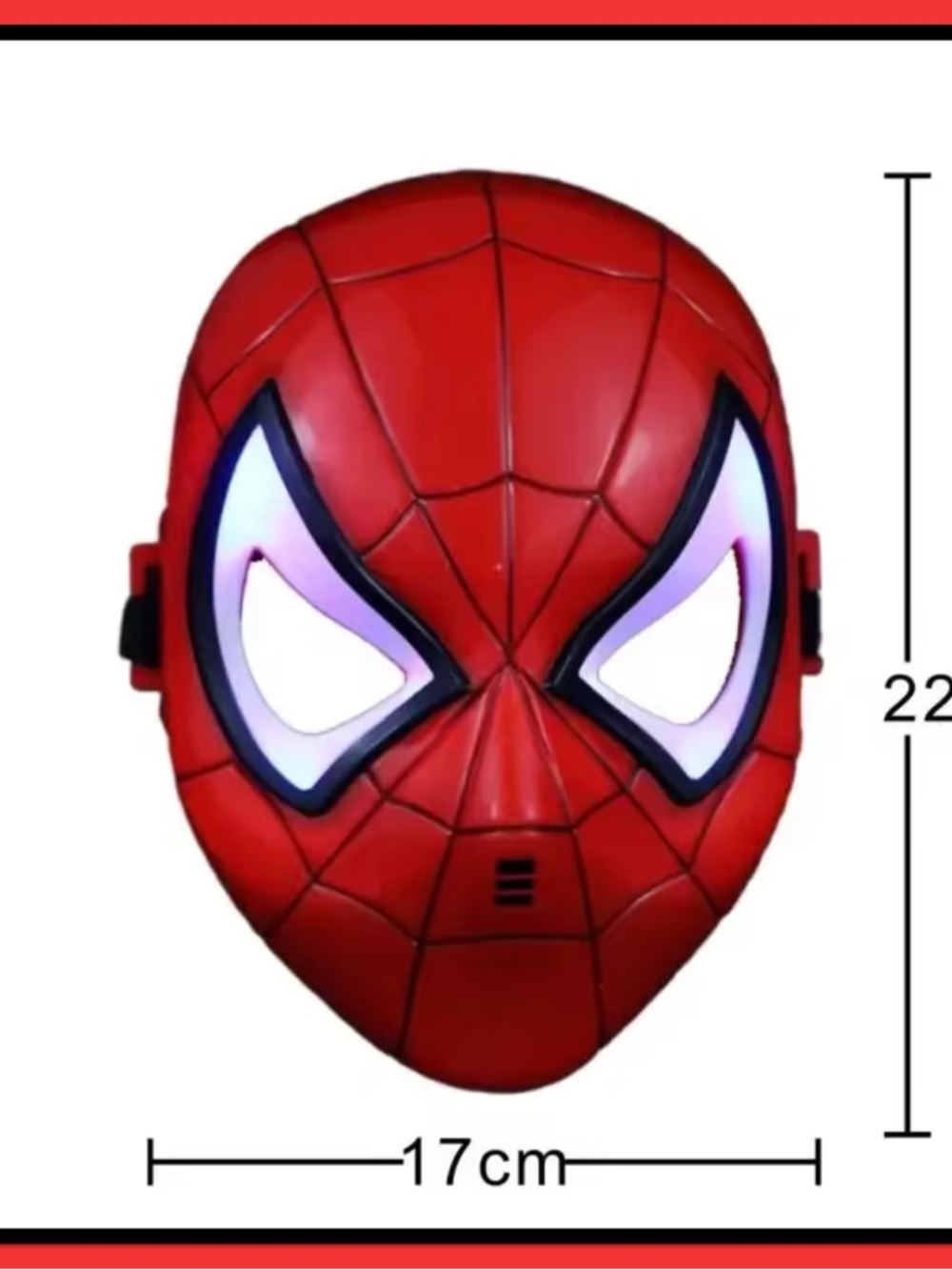 Spider-Man Red LED Mask - Picture 2 of 3